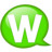 Speech balloon green w Icon